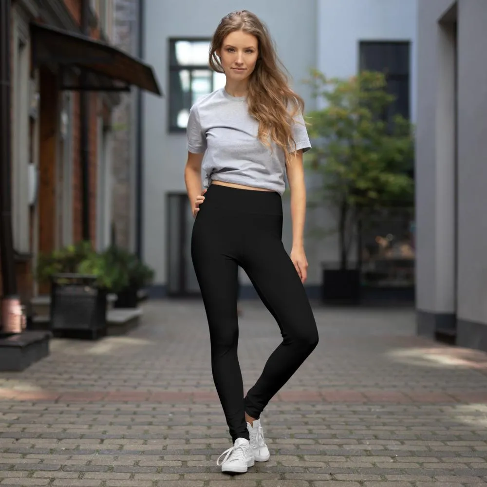 High Waisted UltraFit Yoga Leggings - black