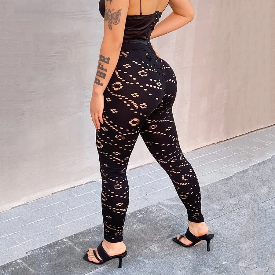 Hollowed Hype Tight Legging Pants