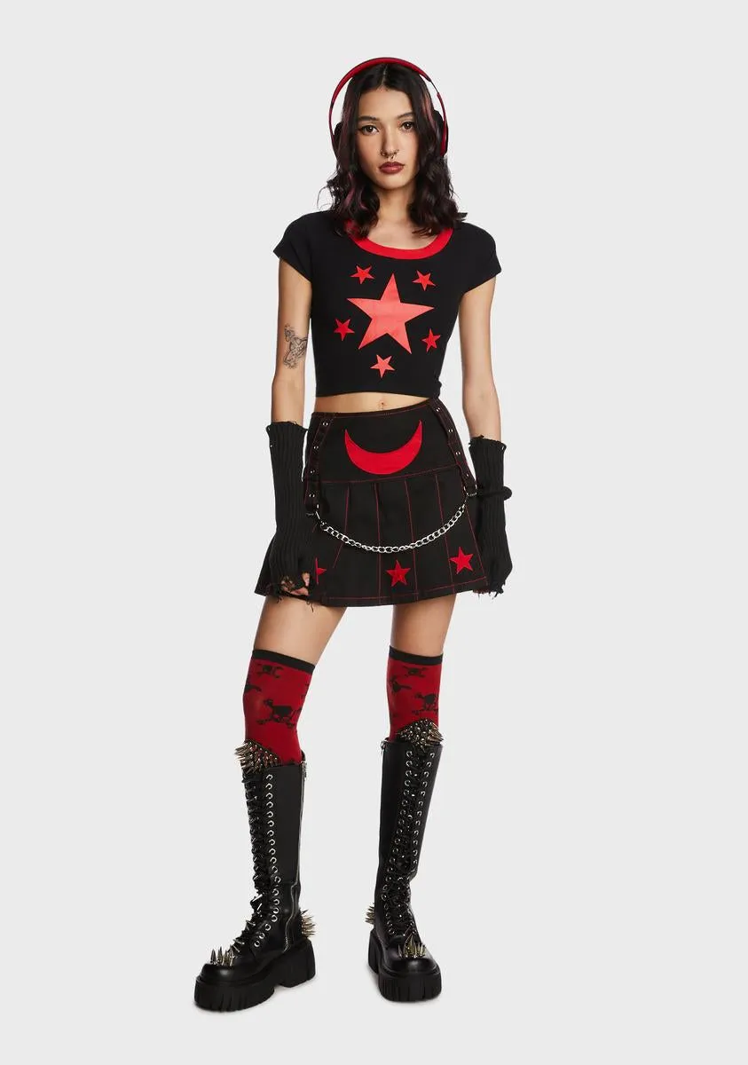 I Am A Star Pleated Skirt