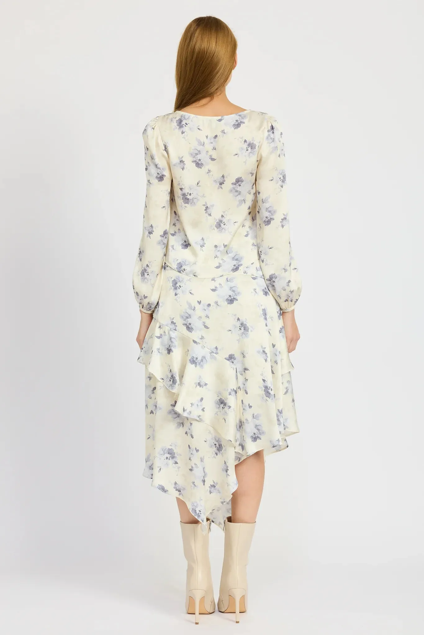 Ivory Blue Gray Stella Skirt