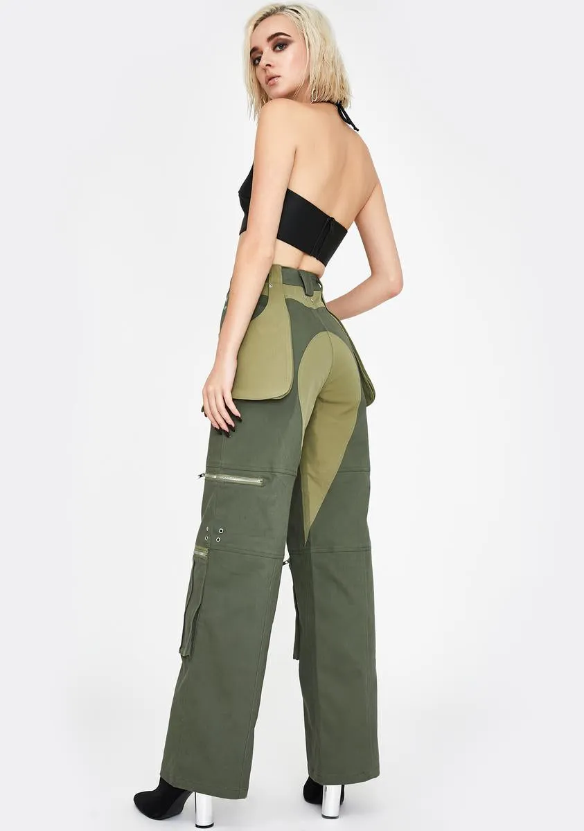 Khaki Blaze Cargo Pants
