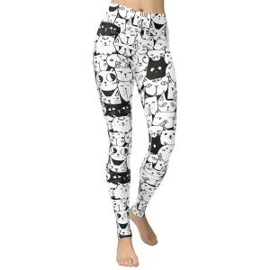 Kitty Pattern Yoga Leggings