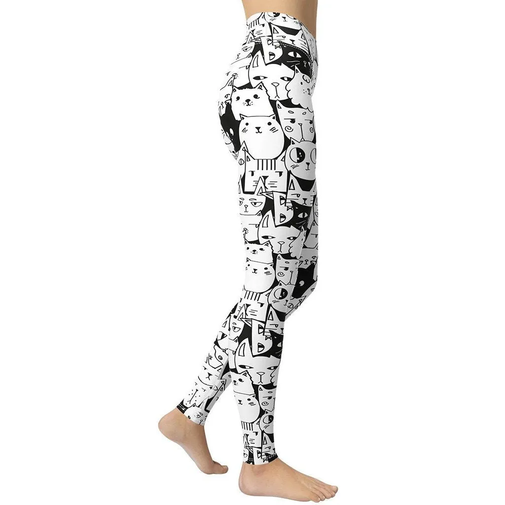 Kitty Pattern Yoga Leggings