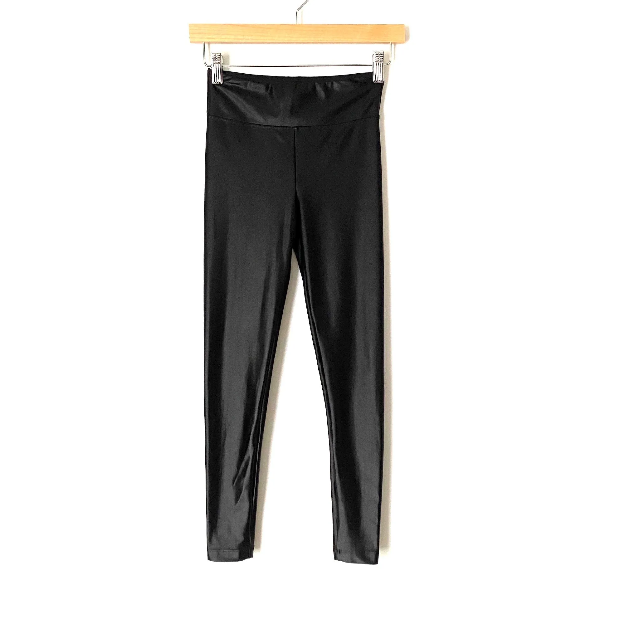 Koral Black Shiny Leggings NWT- Size S (Inseam 26”)