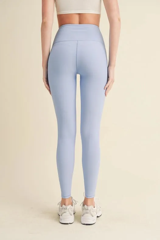 Lace Up Leggings Blue