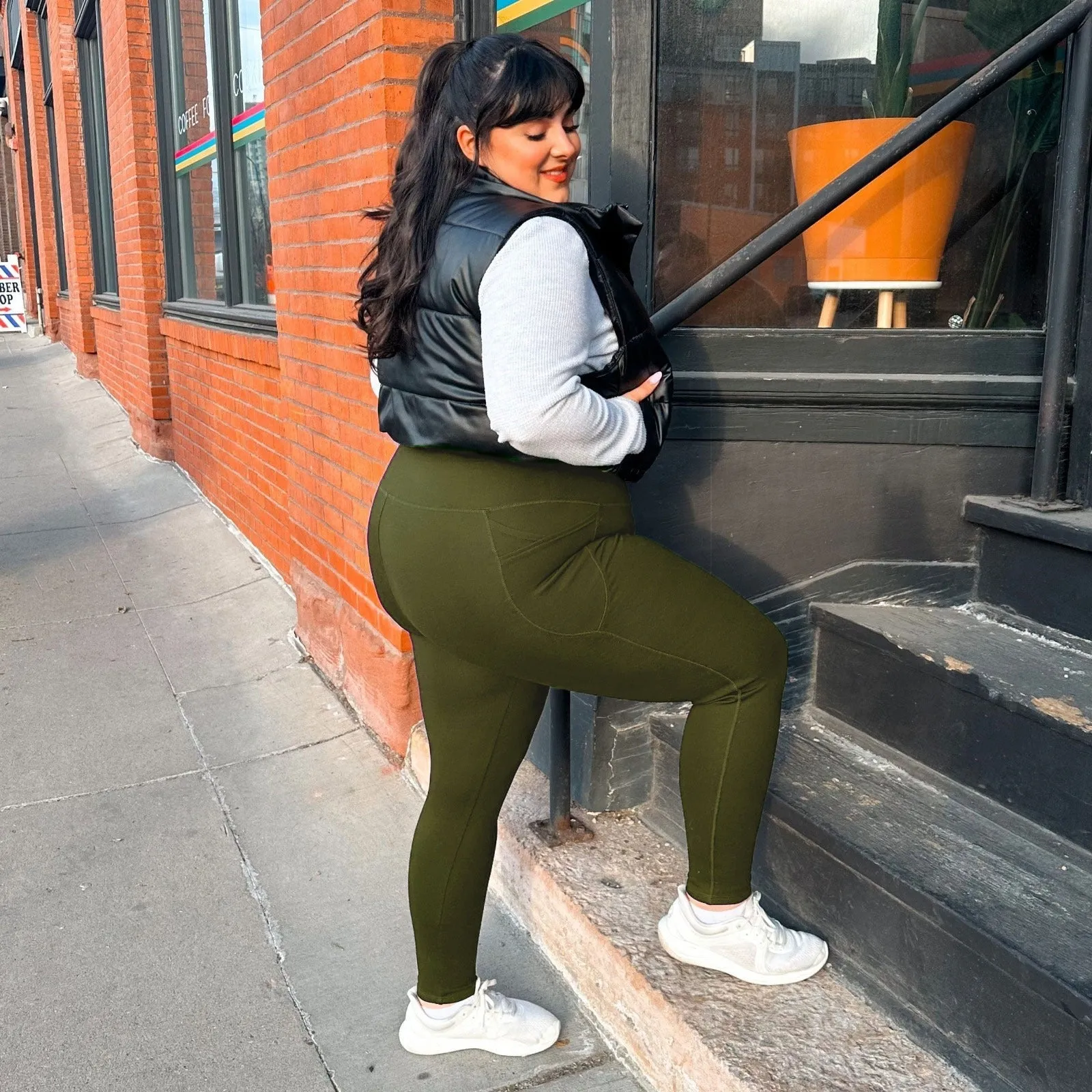 Lange squat-feste Leggings - Secret Garden (V2)