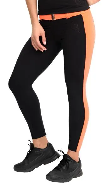 Last Chance!  Equilibrium Activewear Belted Side Stripe Legging L723