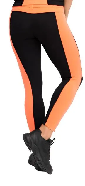 Last Chance!  Equilibrium Activewear Belted Side Stripe Legging L723