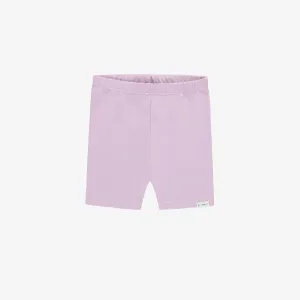 Legging court lilas en jersey doux extensible, bébé || Lilac short legging in soft stretch jersey, baby