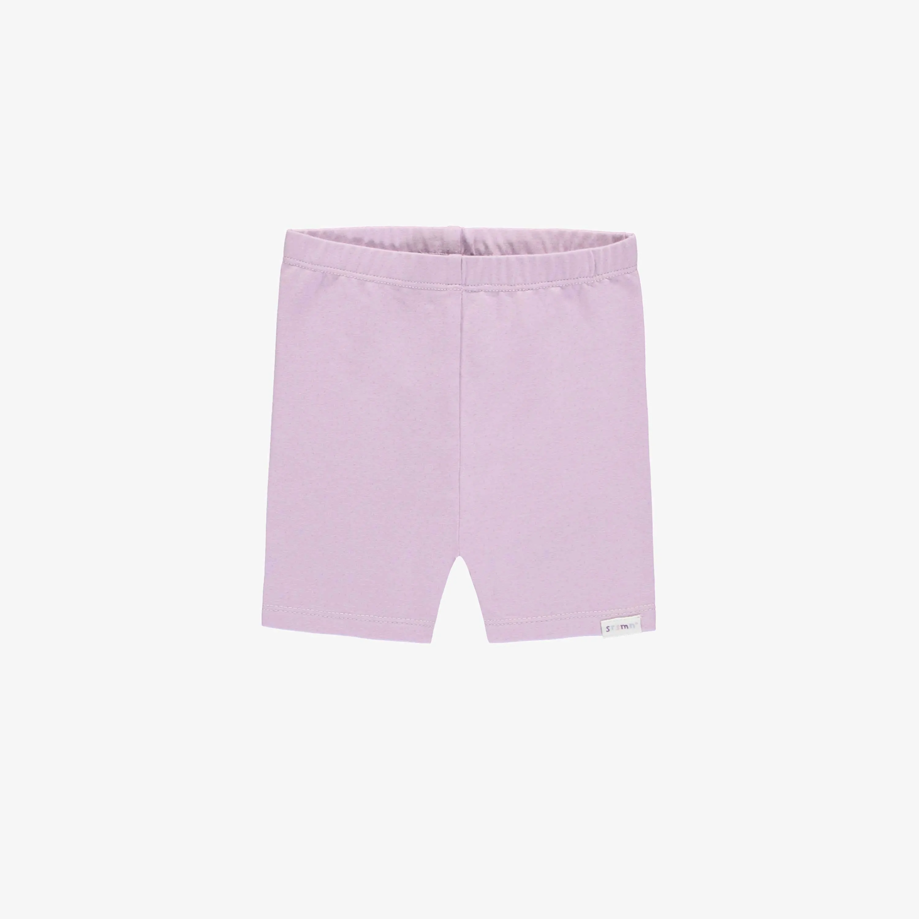 Legging court lilas en jersey doux extensible, bébé || Lilac short legging in soft stretch jersey, baby