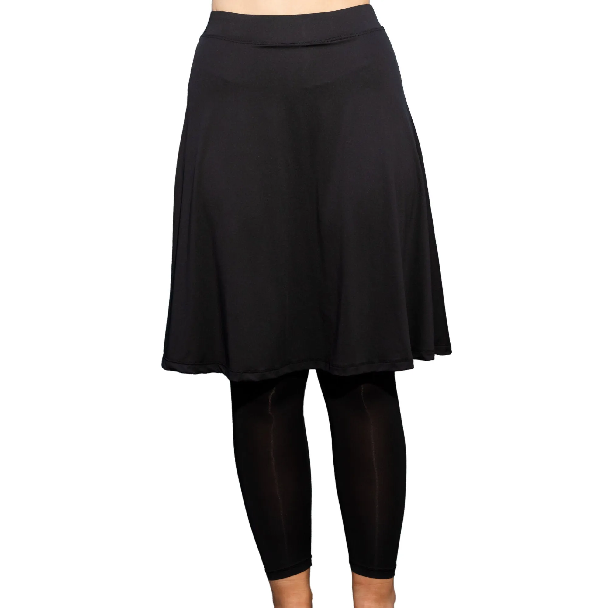 Leggings Knee Length Casual Skirt. Athletic Golf Workout Sports. Leggings with pockets. High waisted leggings w Skirt. SUPER LIGHTWEIGHT.