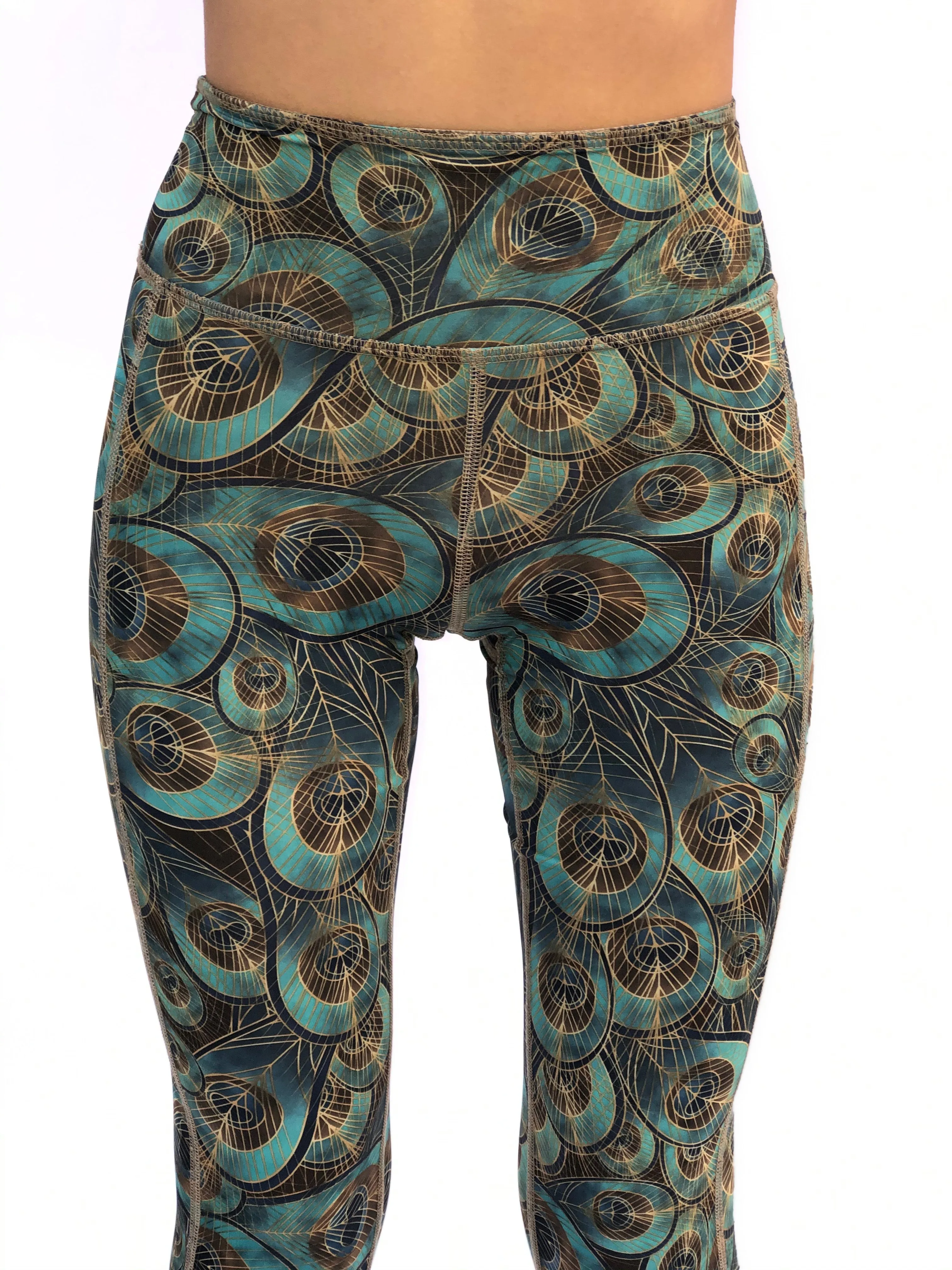 LEGGINGS PEACOCK/FAUX SUEDE