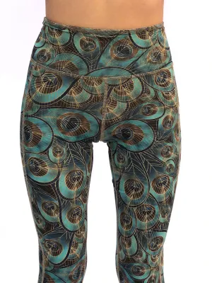 LEGGINGS PEACOCK/FAUX SUEDE