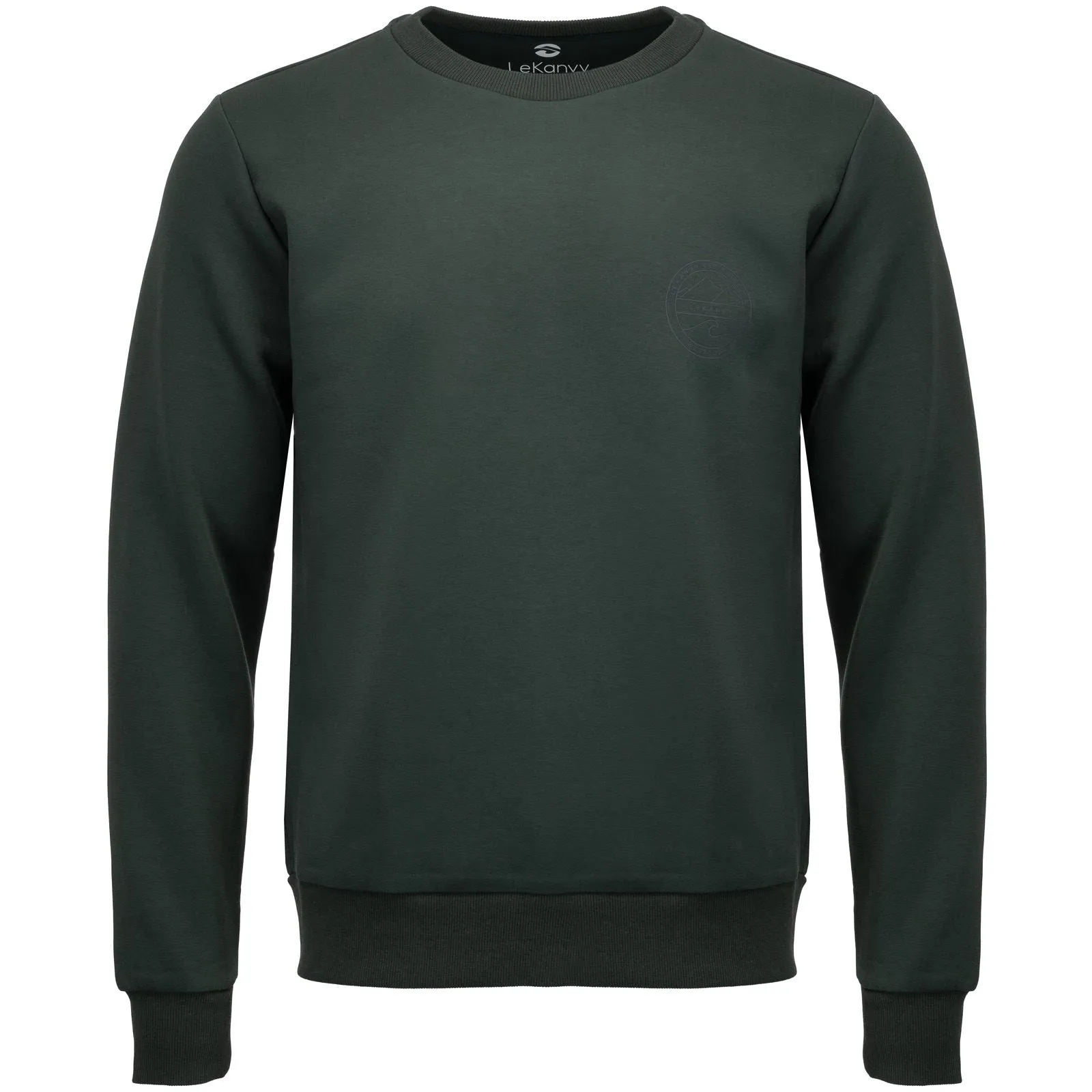 LeKanvy Versatile Unisex Crew Neck Green