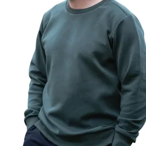 LeKanvy Versatile Unisex Crew Neck Green