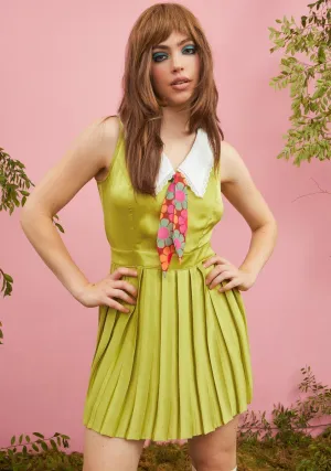 Let's Unplug Pleated Mini Dress