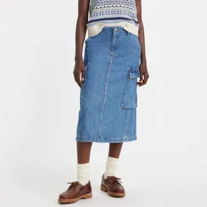 Levis Cargo Midi Skirt In Cause And Effect Blue