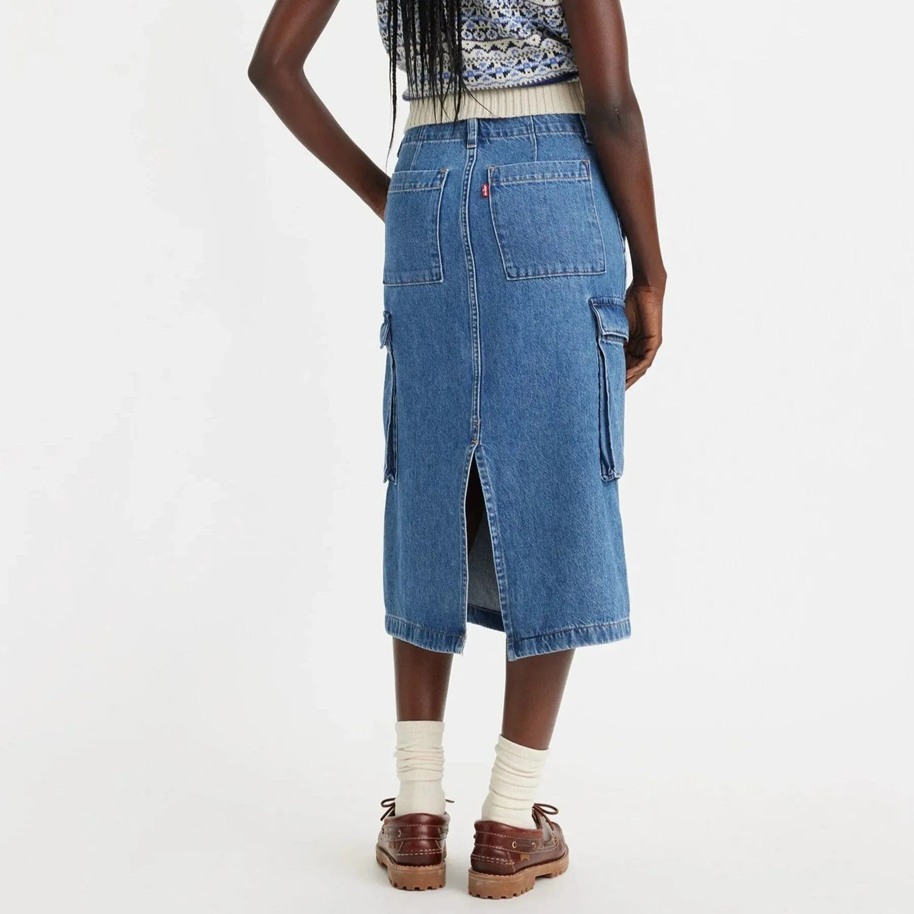 Levis Cargo Midi Skirt In Cause And Effect Blue