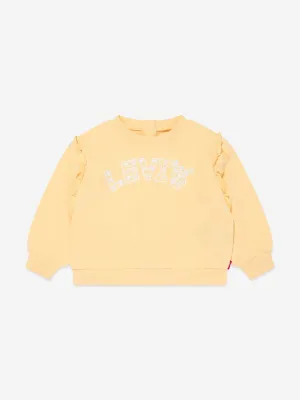 Levi's Wear Baby Girls Balloon Sleeve Sweatshirt in Yellow