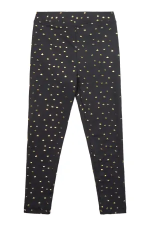 Liberté Ami - Alma-Leggings (Kids) - Black Gold Dot 2