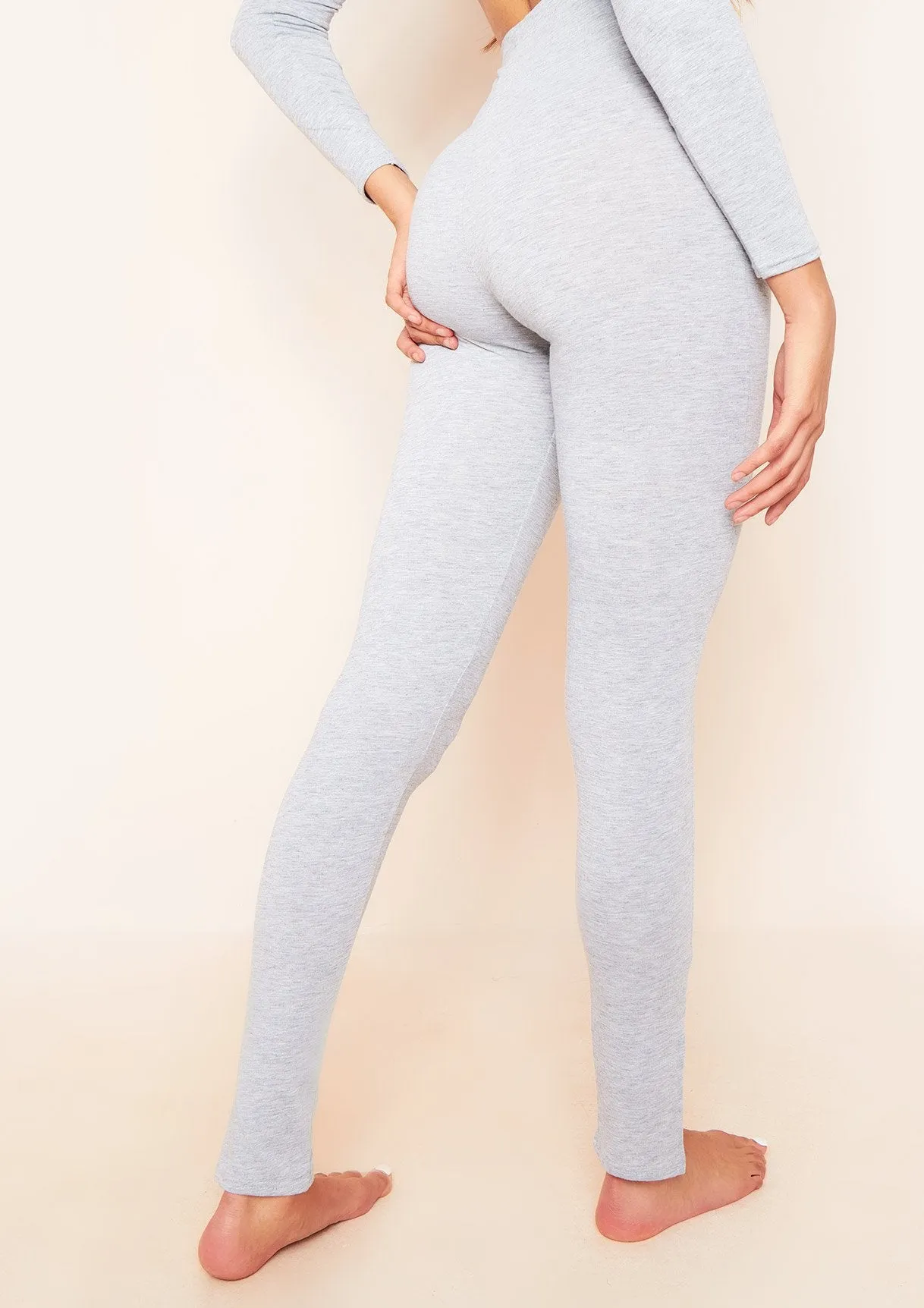 Lola Grey Split Hem Leggings