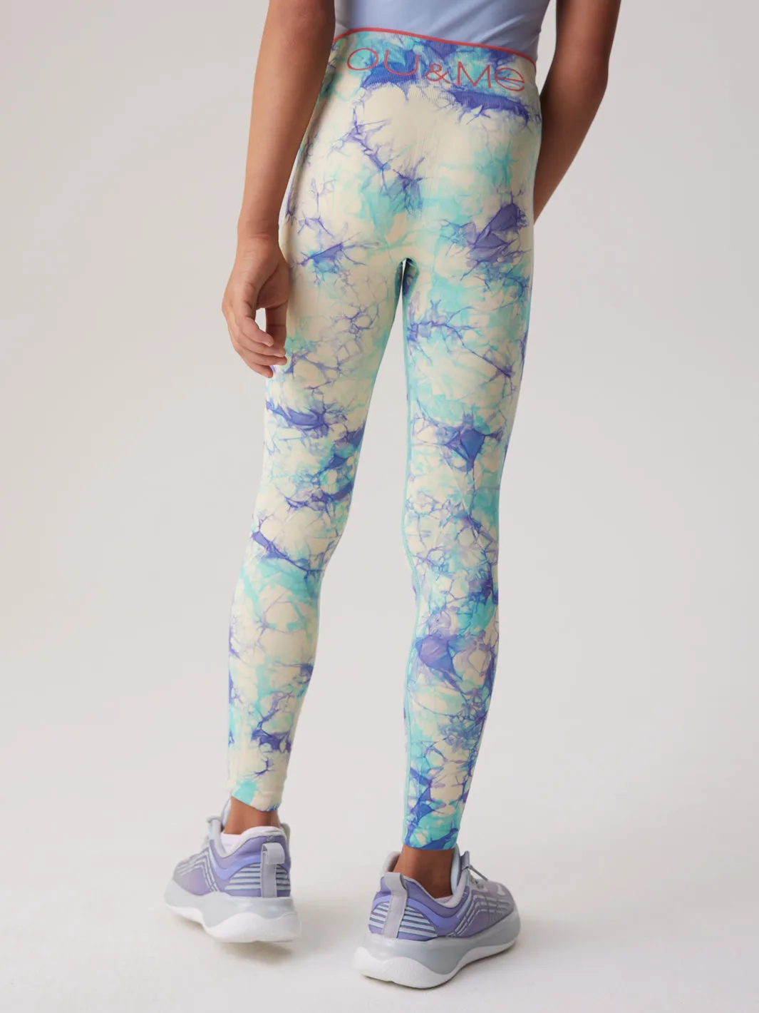 Lycra Seamless Tie-dyed Leggings