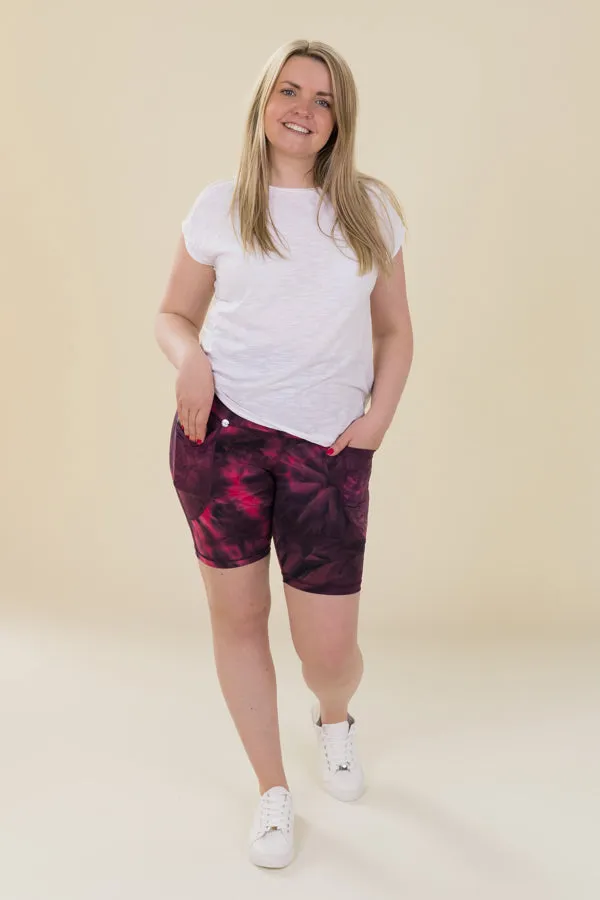 Magenta Tie-Dye Super Soft Cycling Shorts