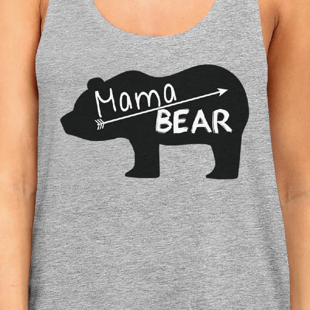 Mama Bear Womens Gray Unique Design Tanks Cute Gift Ideas For Moms