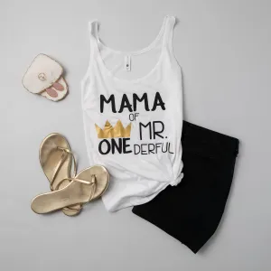Mama of Mr. Onederful Woman's Tank Top