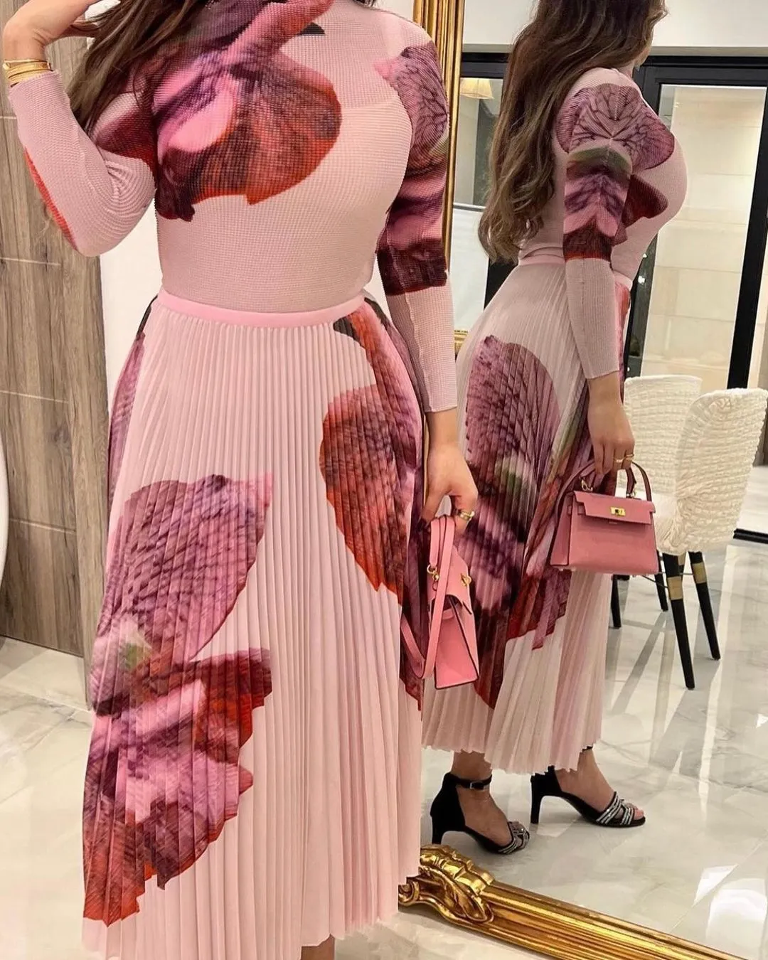 Marinda Pleated Skirt Set