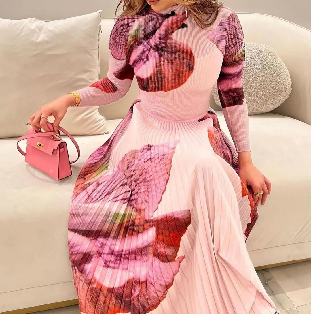 Marinda Pleated Skirt Set