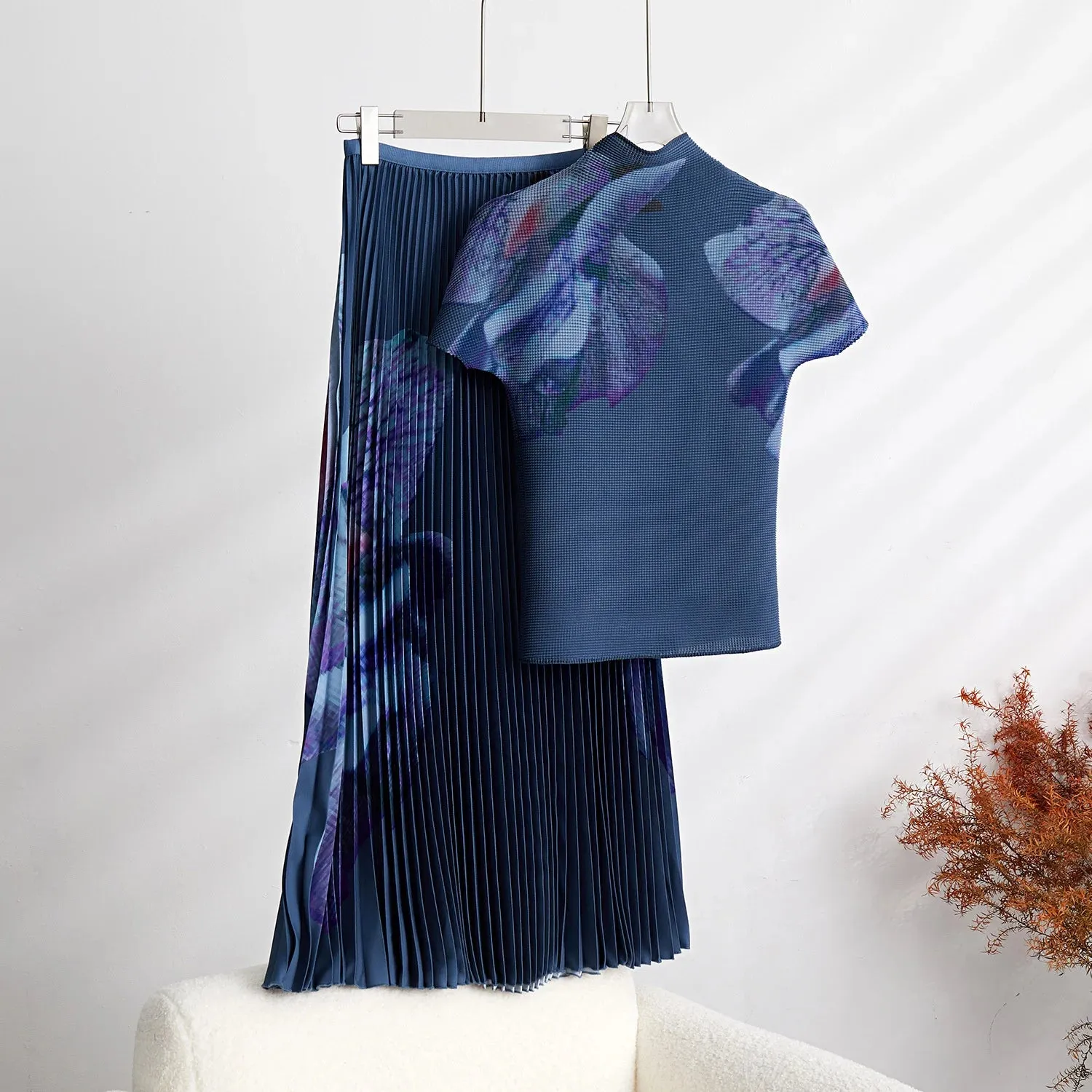 Marinda Pleated Skirt Set