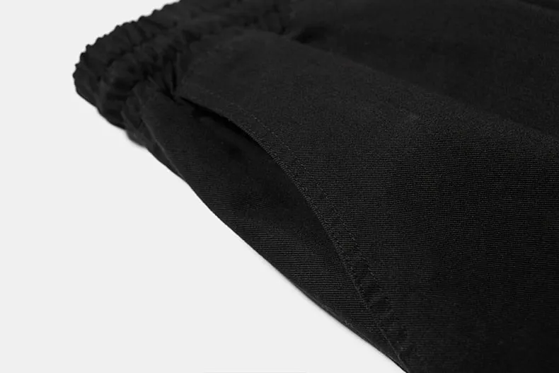 Men's Autumn Casual Elastic Waist Joggers With Pockets And Tapes