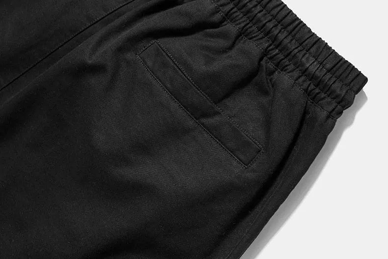 Men's Autumn Casual Elastic Waist Joggers With Pockets And Tapes