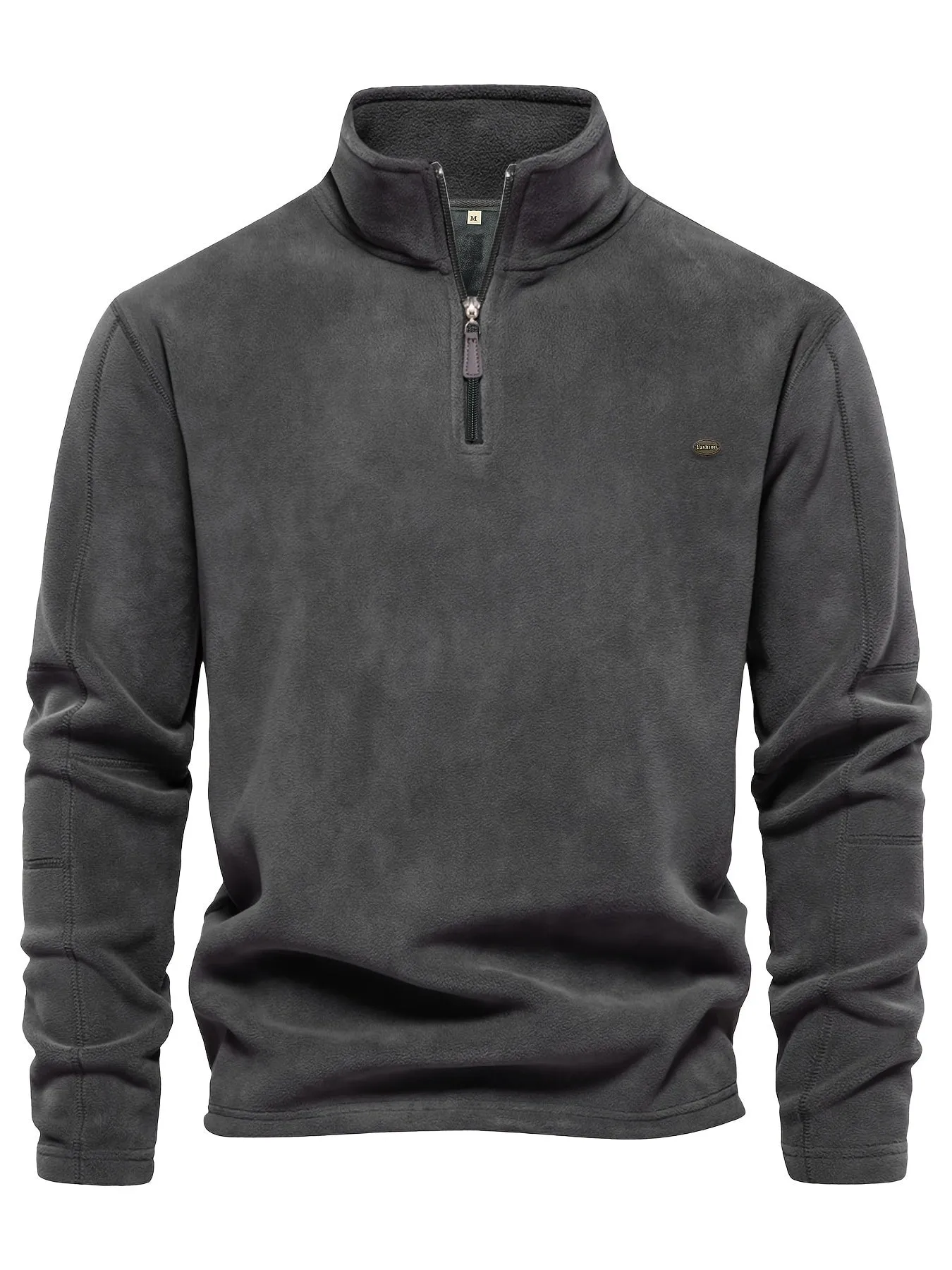 Men's Casual Polar Fleece Turtleneck Sweatshirt with Quarter-Zip Design | Ideal for Autumn/Winter