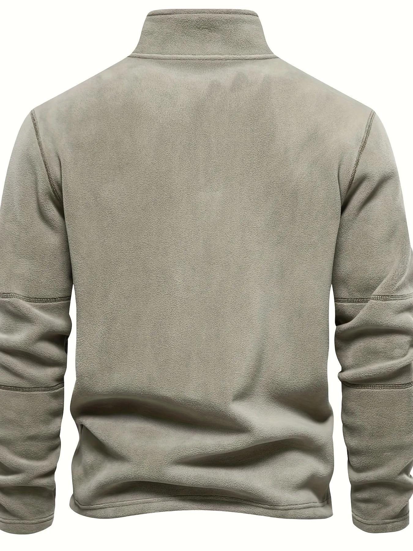 Men's Casual Polar Fleece Turtleneck Sweatshirt with Quarter-Zip Design | Ideal for Autumn/Winter