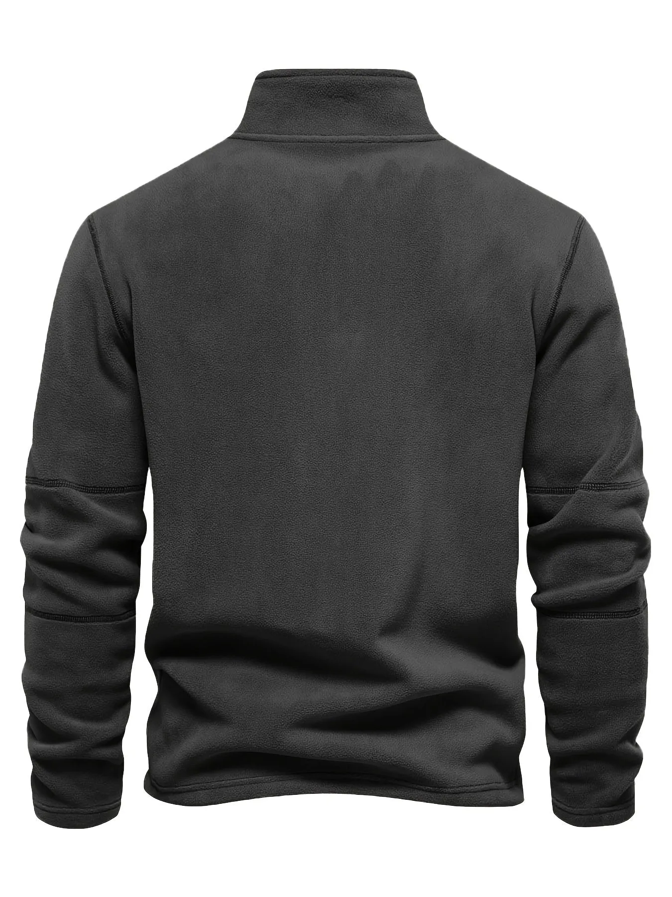 Men's Casual Polar Fleece Turtleneck Sweatshirt with Quarter-Zip Design | Ideal for Autumn/Winter