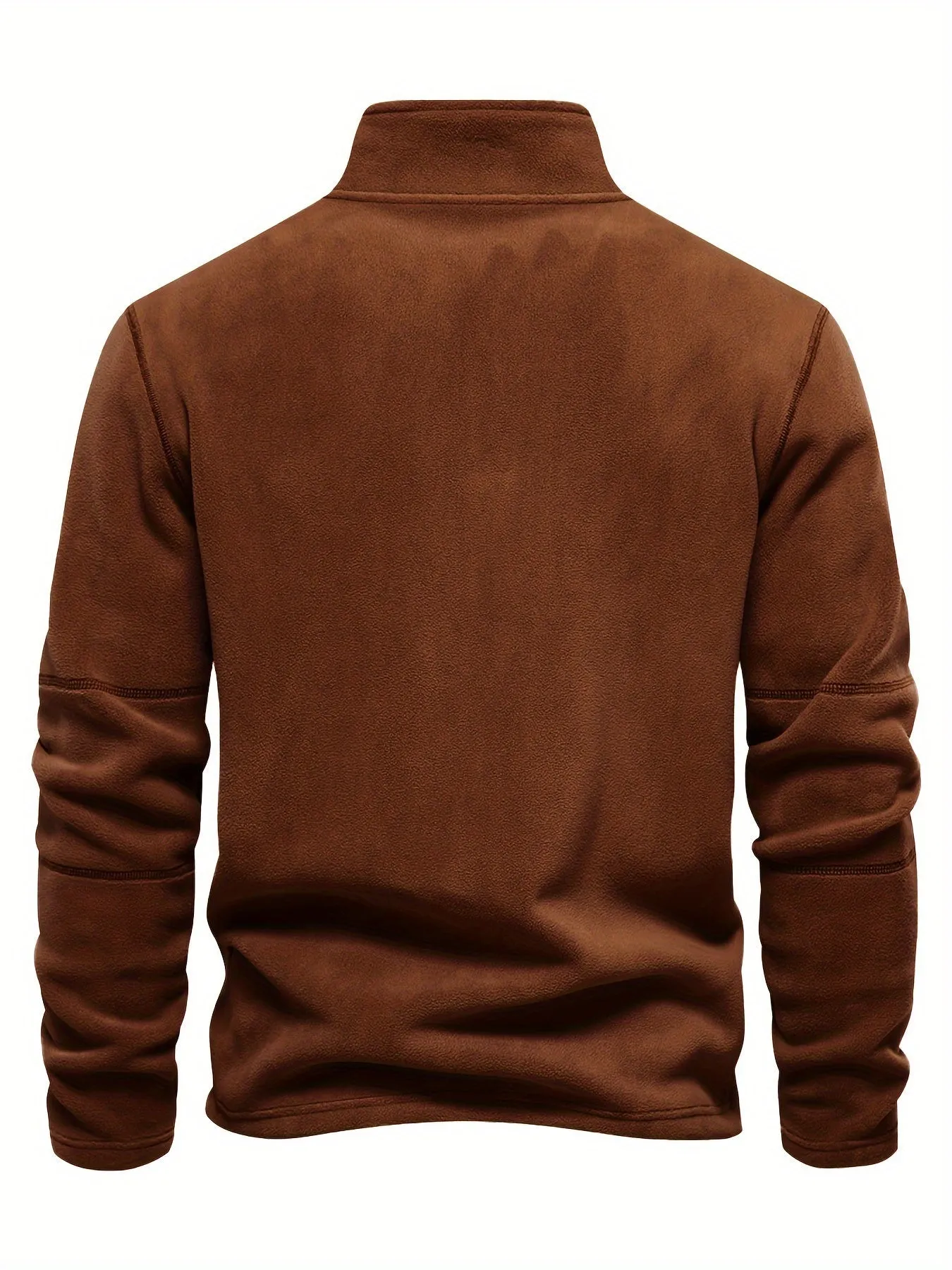 Men's Casual Polar Fleece Turtleneck Sweatshirt with Quarter-Zip Design | Ideal for Autumn/Winter