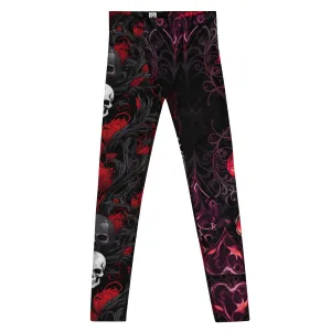 Men's Leggings - Gothic, Hearts, Skulls