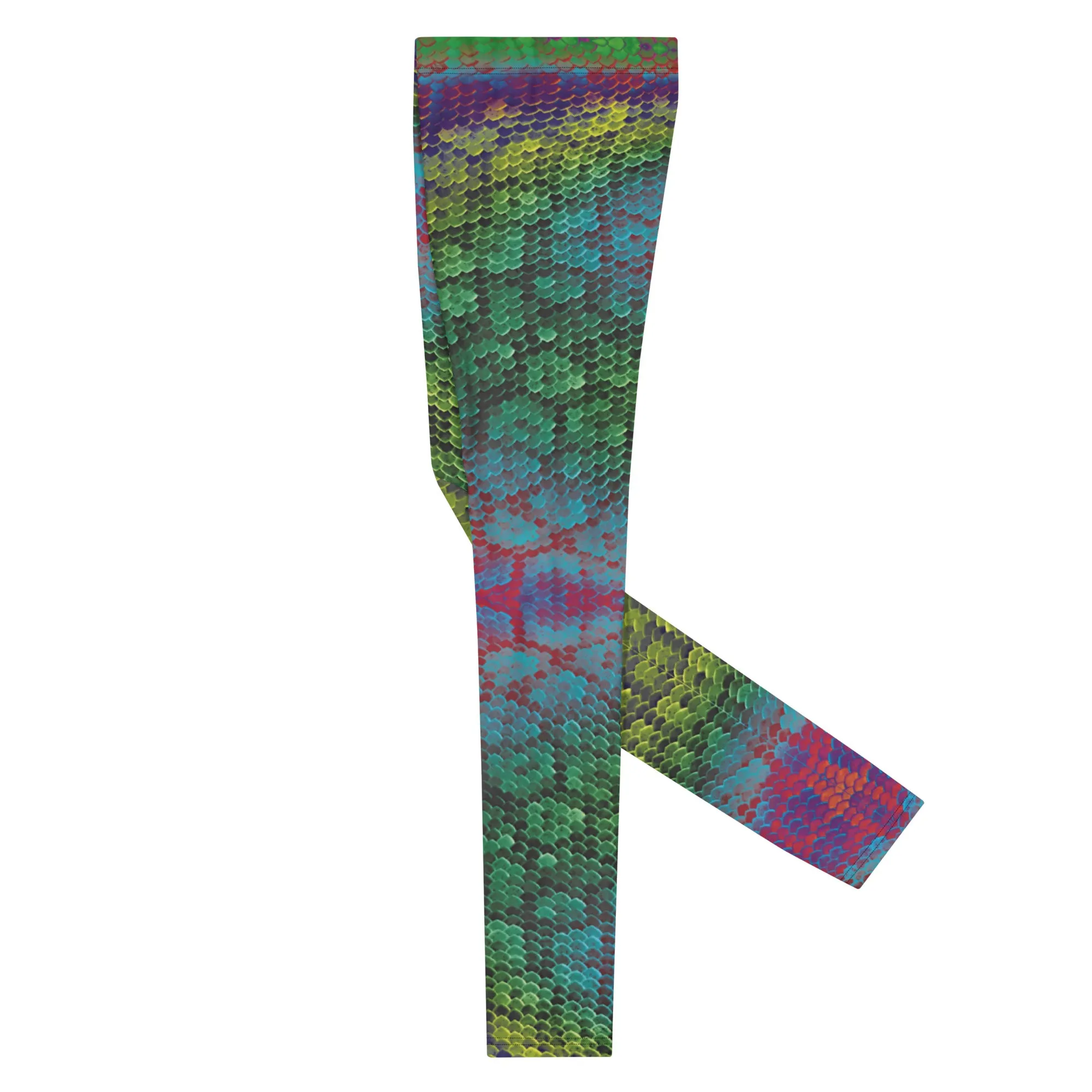 Men's Leggings, Rainbow Snakeskin, Wrestling Tights, Printed Leggings, Yoga Leggings, Rave, Festival Pants, Gym Leggings