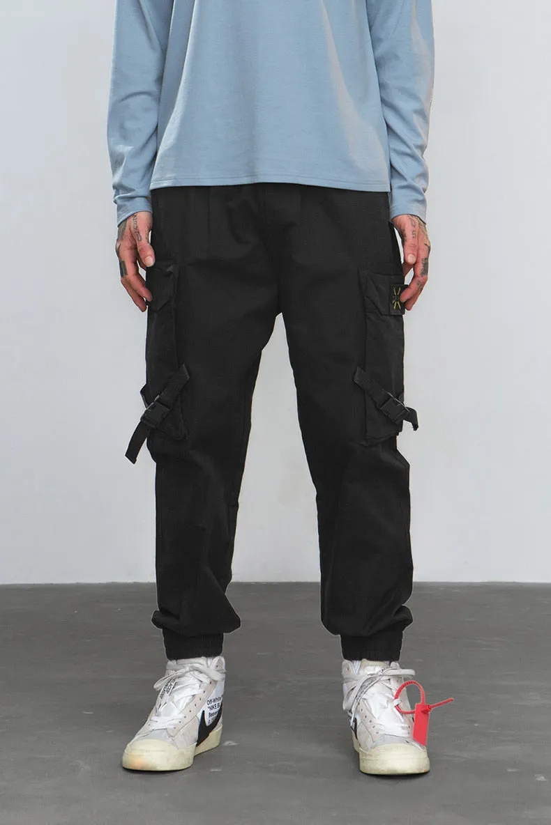 Men's Spring/Autumn Casual Cotton Cargo Pants With Side Pockets