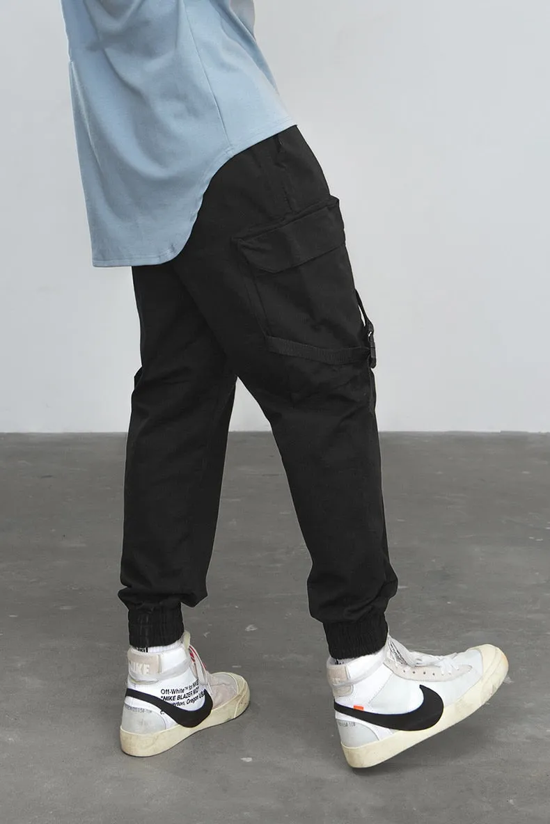 Men's Spring/Autumn Casual Cotton Cargo Pants With Side Pockets
