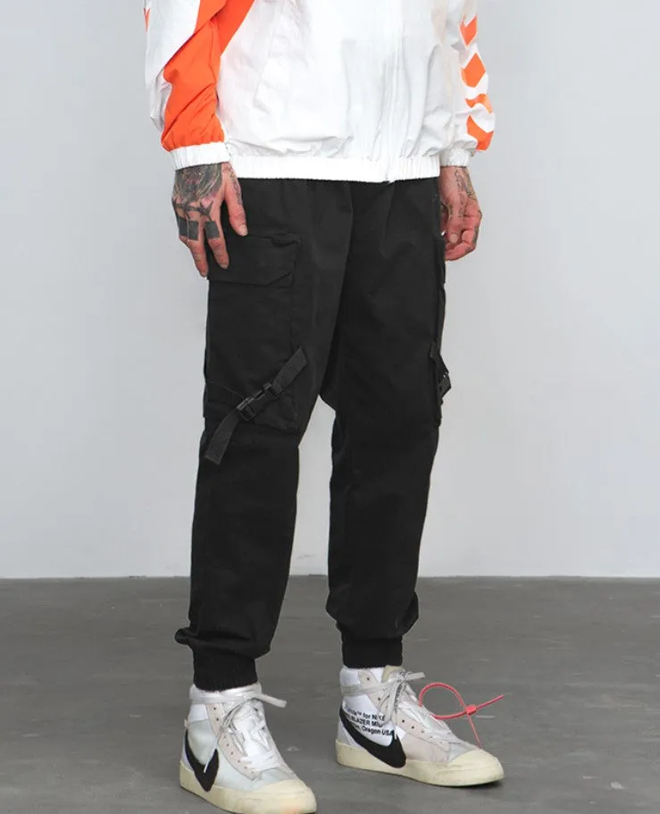 Men's Spring/Autumn Casual Cotton Cargo Pants With Side Pockets