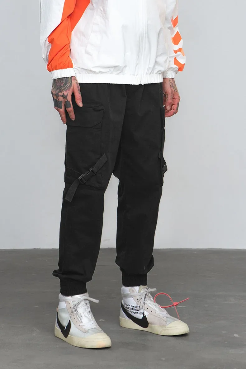 Men's Spring/Autumn Casual Cotton Cargo Pants With Side Pockets