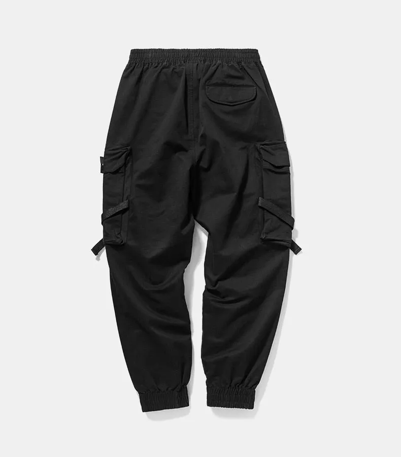 Men's Spring/Autumn Casual Cotton Cargo Pants With Side Pockets