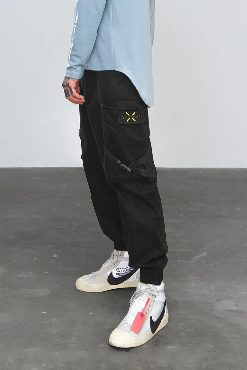 Men's Spring/Autumn Casual Cotton Cargo Pants With Side Pockets