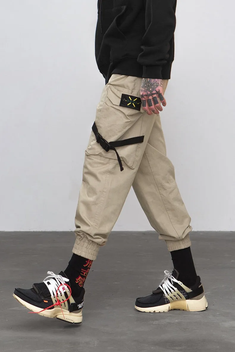 Men's Spring/Autumn Casual Cotton Cargo Pants With Side Pockets