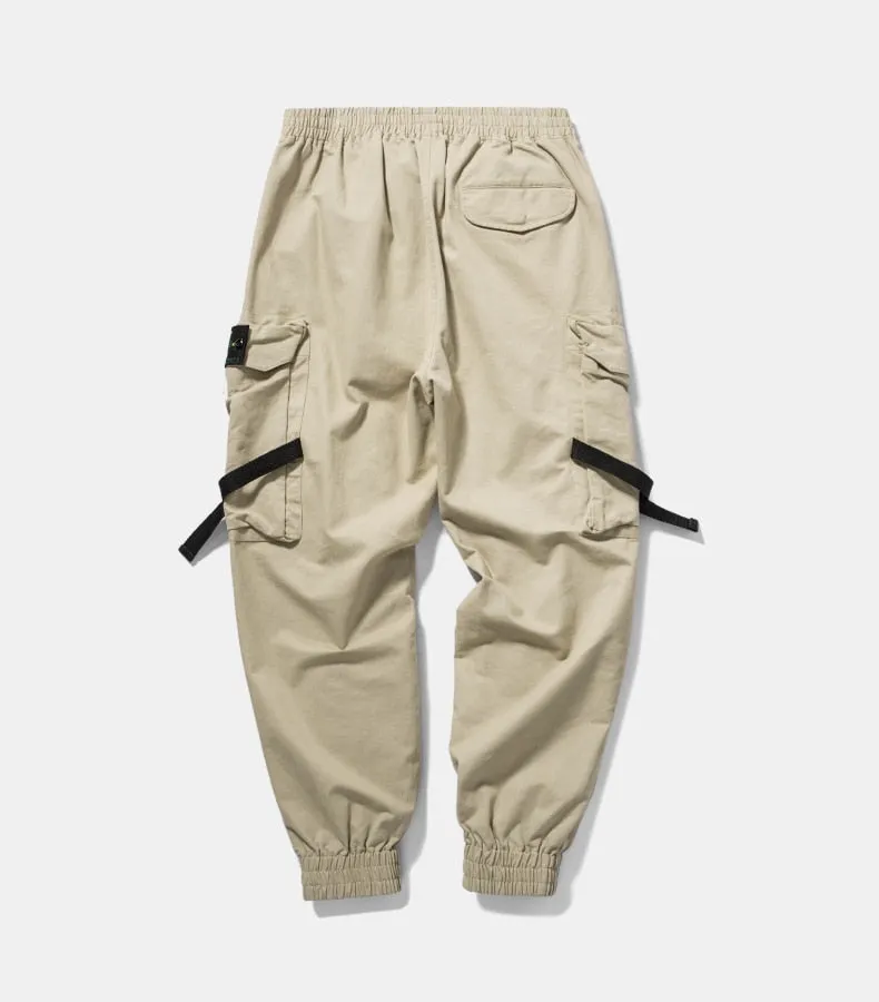 Men's Spring/Autumn Casual Cotton Cargo Pants With Side Pockets