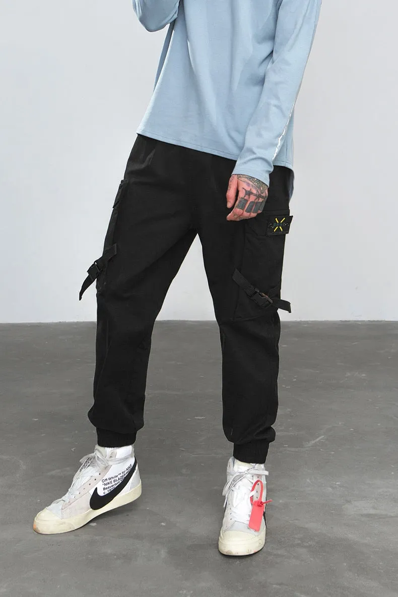 Men's Spring/Autumn Casual Cotton Cargo Pants With Side Pockets