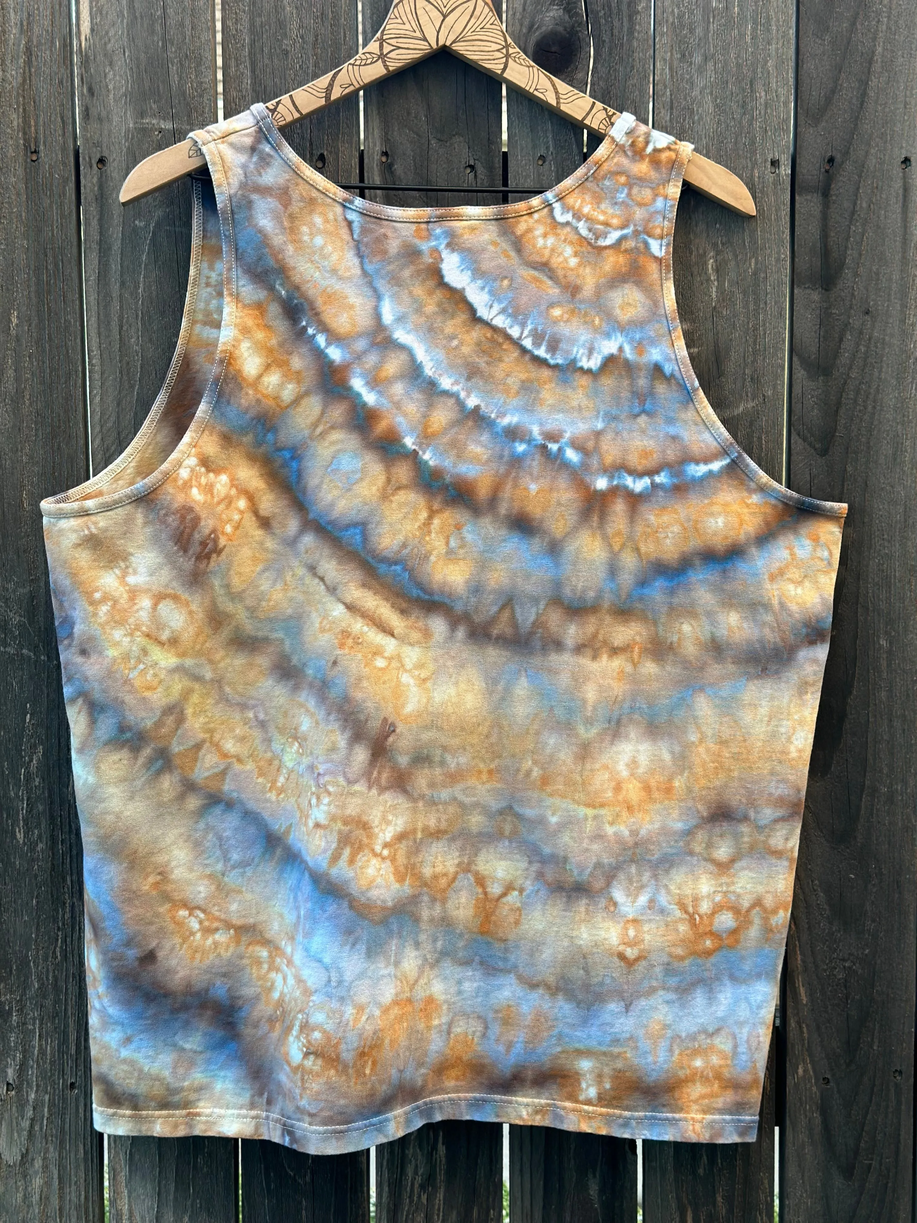 Men’s XL Cotton Tank Top in ‘Blue Gray’ Twist